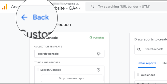 searchconsolega4customizecollection.png