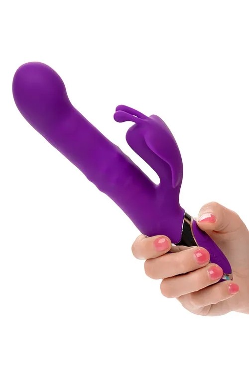 Calexotics Flutter 9.5 Thrusting Beaded Rabbit Vibrator with Fluttering Clitoral.jpg
