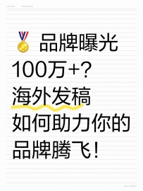 🏅 品牌曝光100万+？海外发稿助力品牌腾飞！