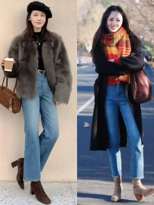 今冬成都街拍带火九分裤、阔腿裤、无痕裤，这么搭配上衣更洋气