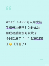 What’s APP 可以用大陆手机号注册吗？