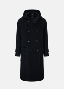 The Gloverall Men’s Horatio Coat in Black: Where Naval Heritage Meets Modern Outerwear Excellence