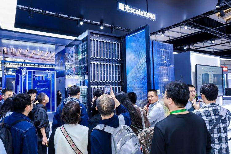 Zhongke Shuguang releases the world's first single cabinet level 640 card super node scaleX640 in Wuzhen-gonglubian